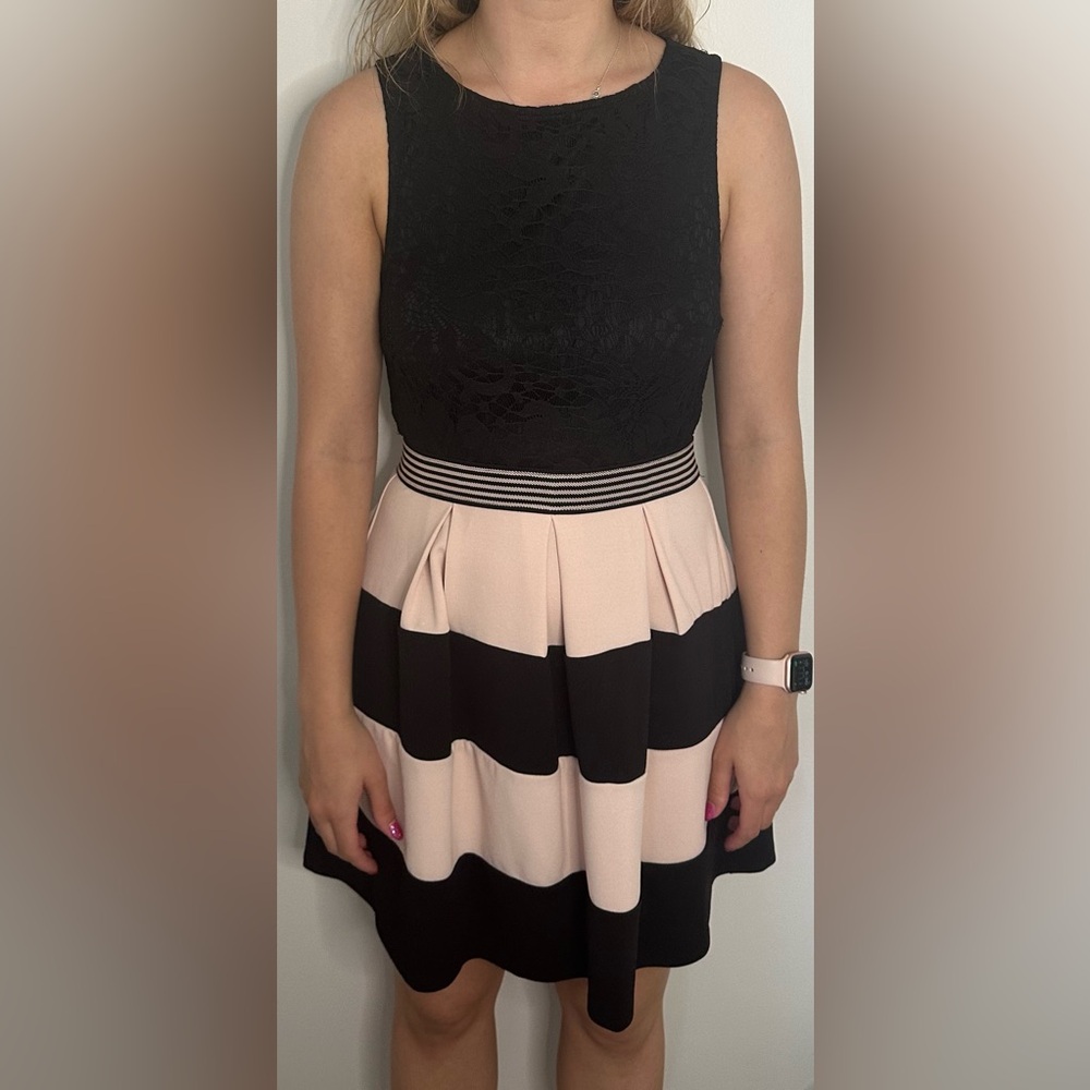 Black and Pink Cocktail Dress